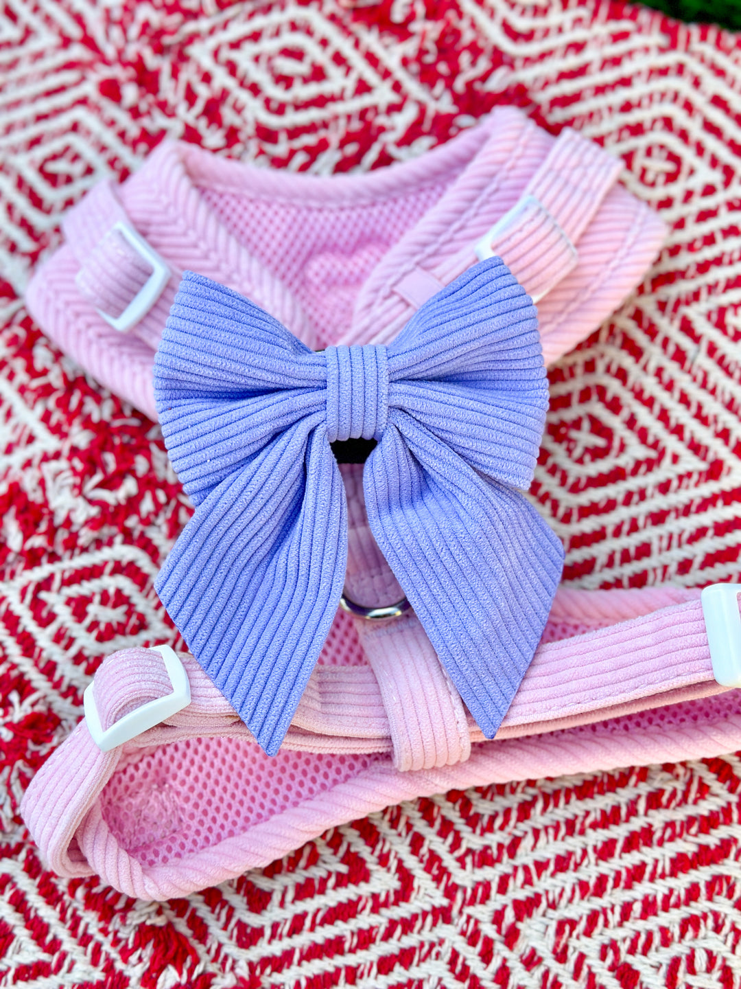 Corduroy Sailor Bow - Lavender