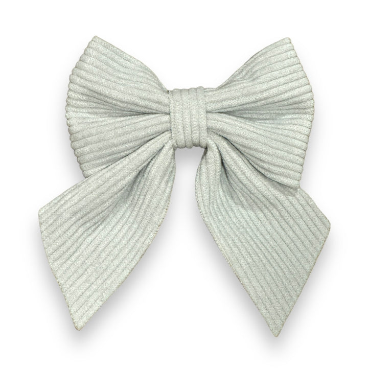Corduroy Sailor Bow - Ash
