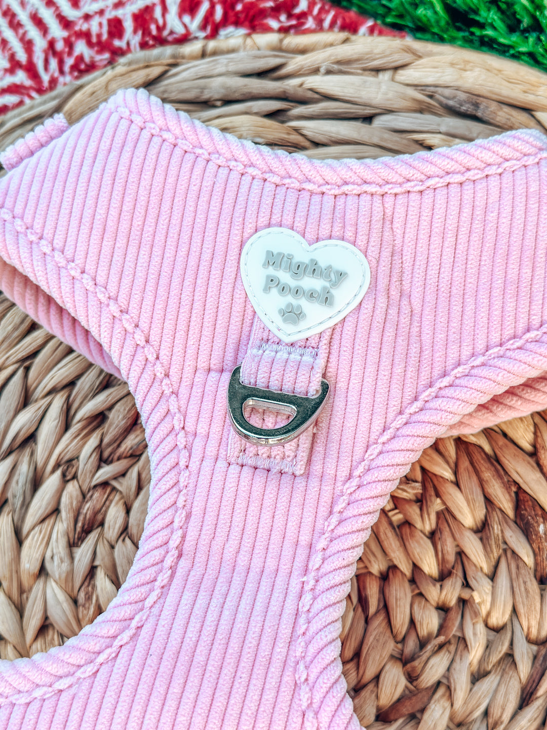 Corduroy Adjustable Harness - Bubblegum