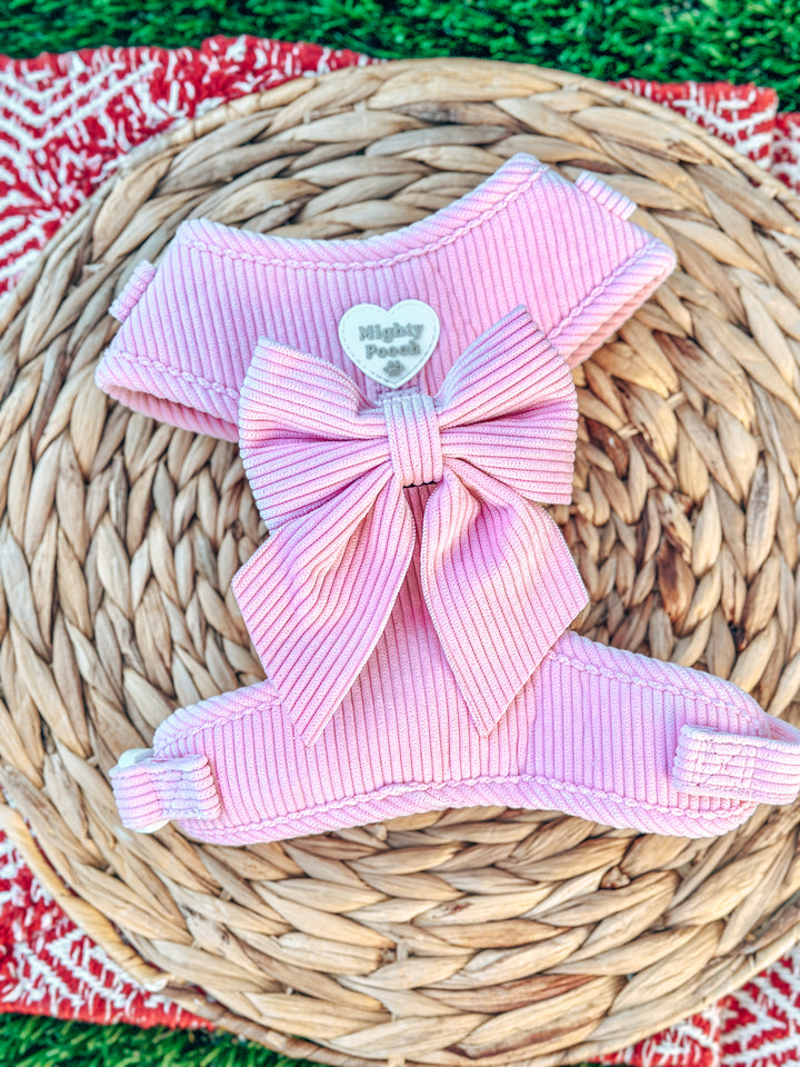 Corduroy Adjustable Harness - Bubblegum
