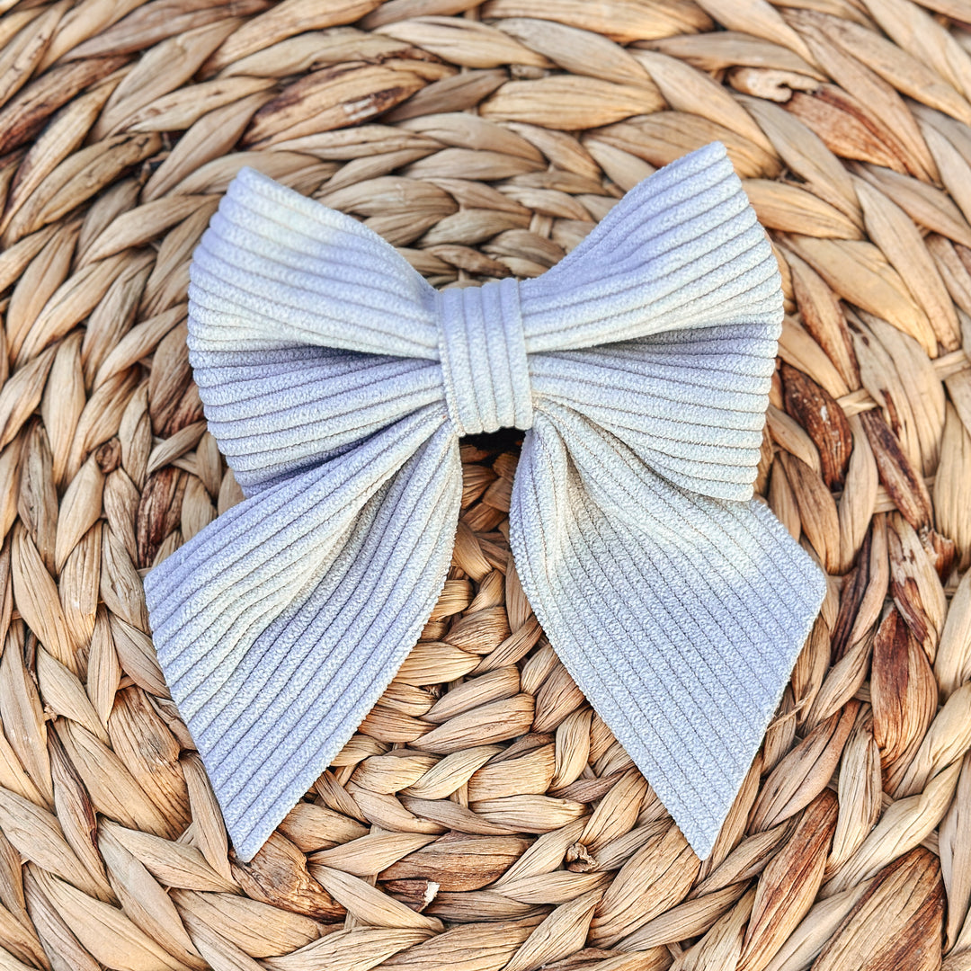 Corduroy Sailor Bow - Ash