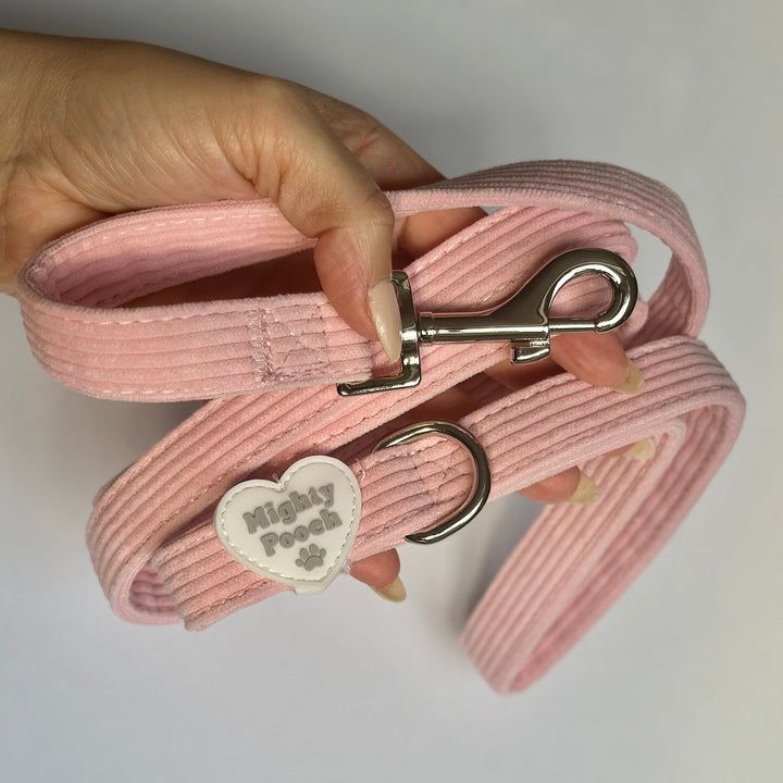 Corduroy Comfort Leash - Bubblegum