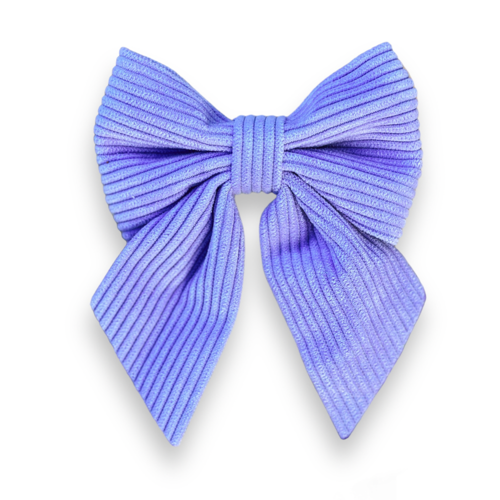 Corduroy Sailor Bow - Lavender