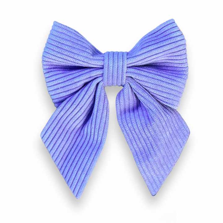 Corduroy Sailor Bow - Lavender
