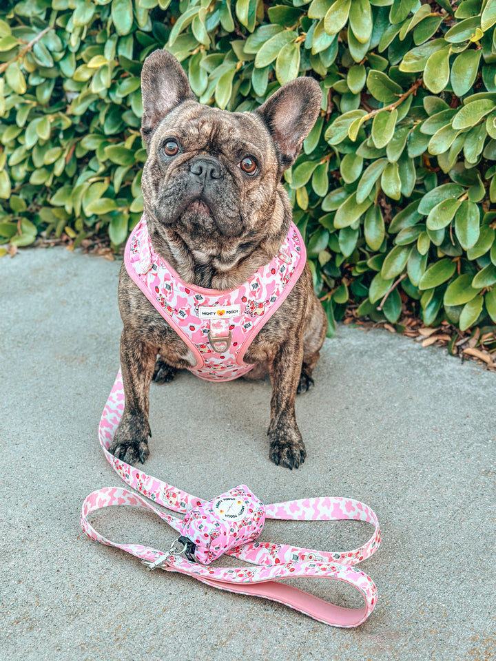 No-Pull Adjustable Harness - Strawberry Cow🍓