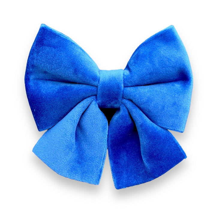 Velvet Sailor Bow - Sapphire