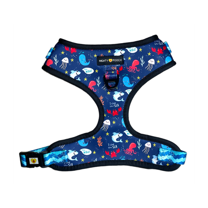 No-Pull Adjustable Harness - Under the Sea 🦀