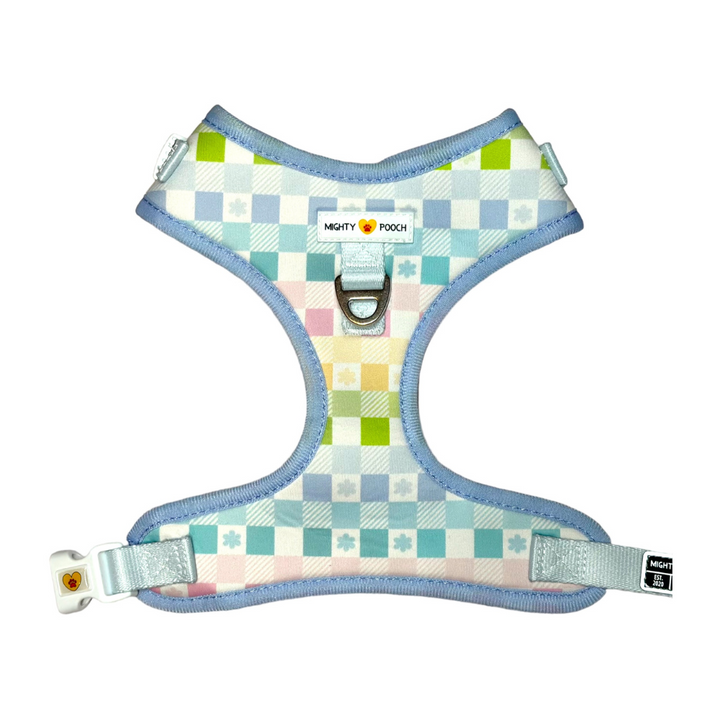 No-Pull Adjustable Harness - Pastel Plaid 🐣
