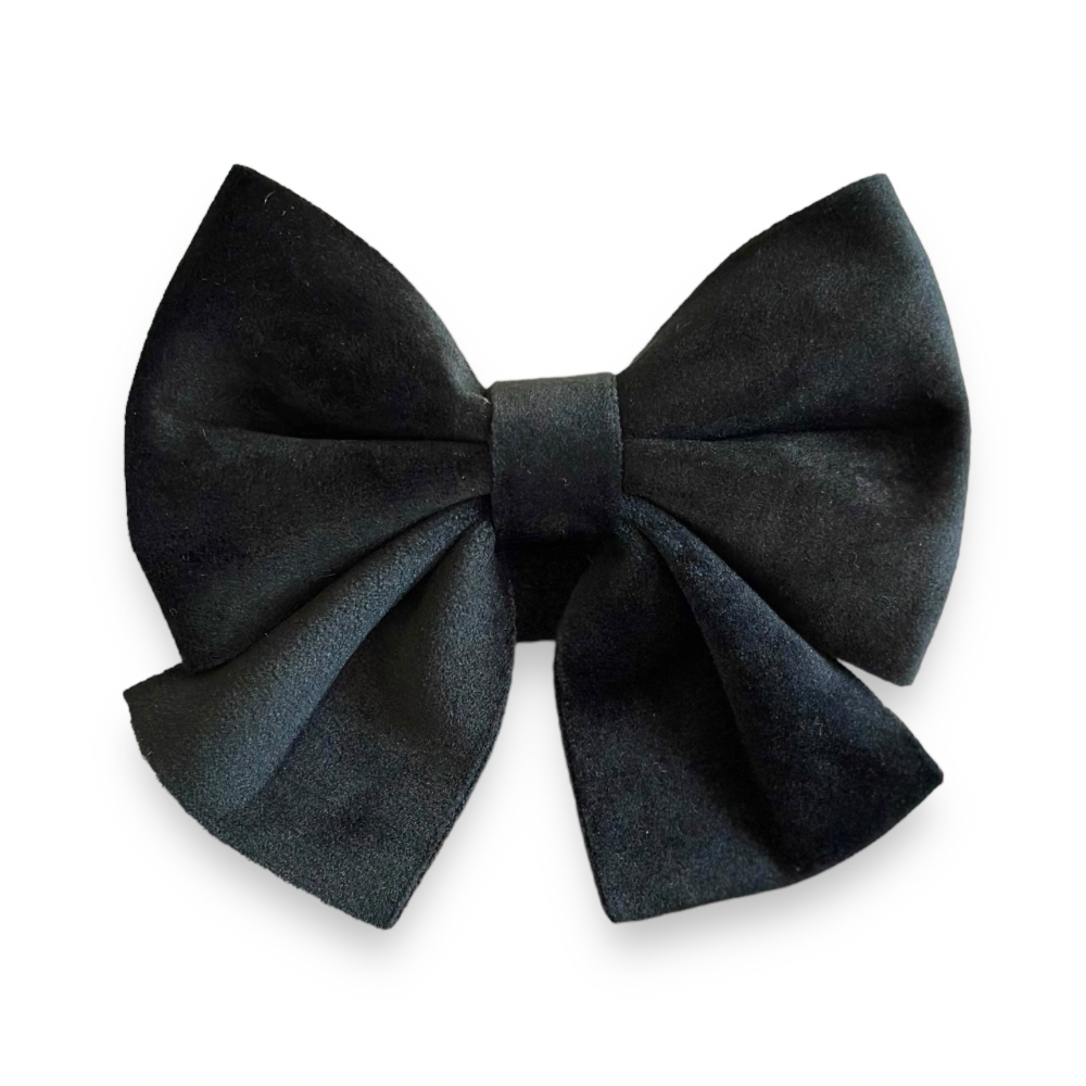 Velvet Sailor Bow - Onyx