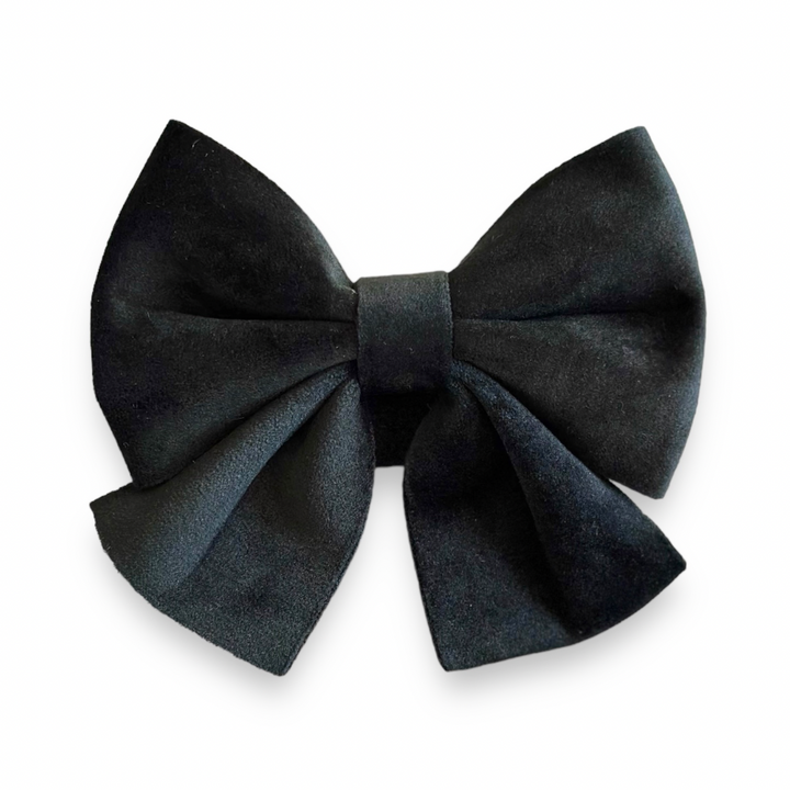 Velvet Sailor Bow - Onyx