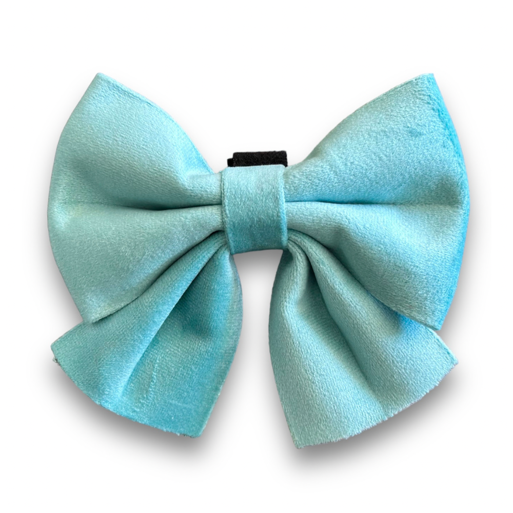 Velvet Sailor Bow - Teal