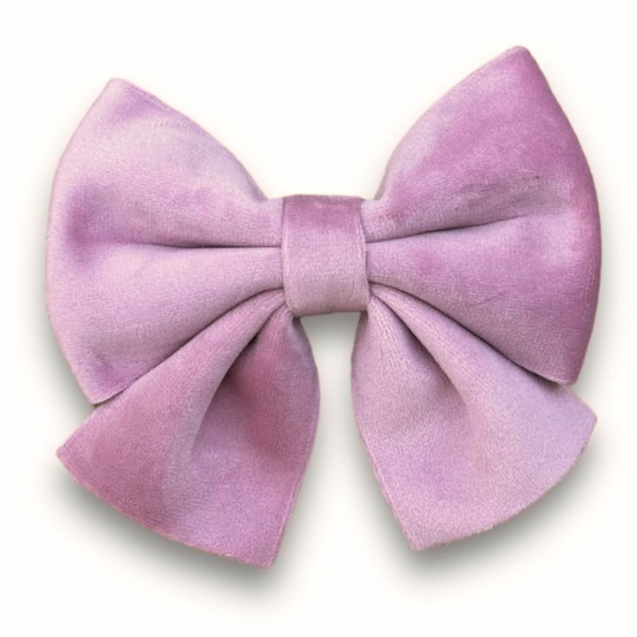 Velvet Sailor Bow - Rose