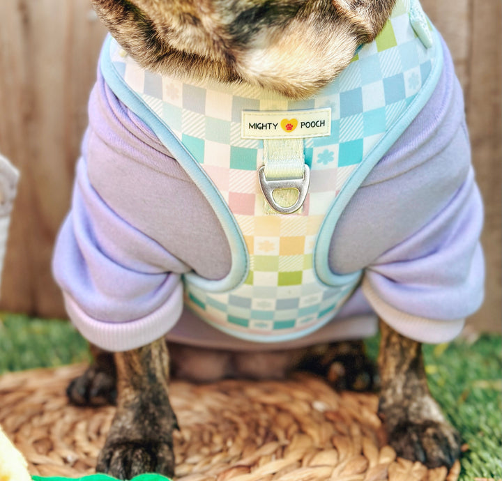 No-Pull Adjustable Harness - Pastel Plaid 🐣