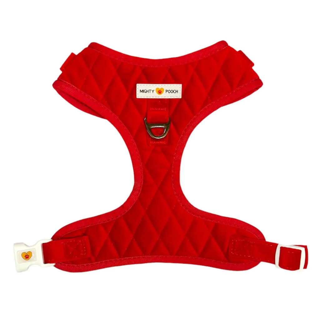 Velvet Adjustable Harness - Ruby Red 💘