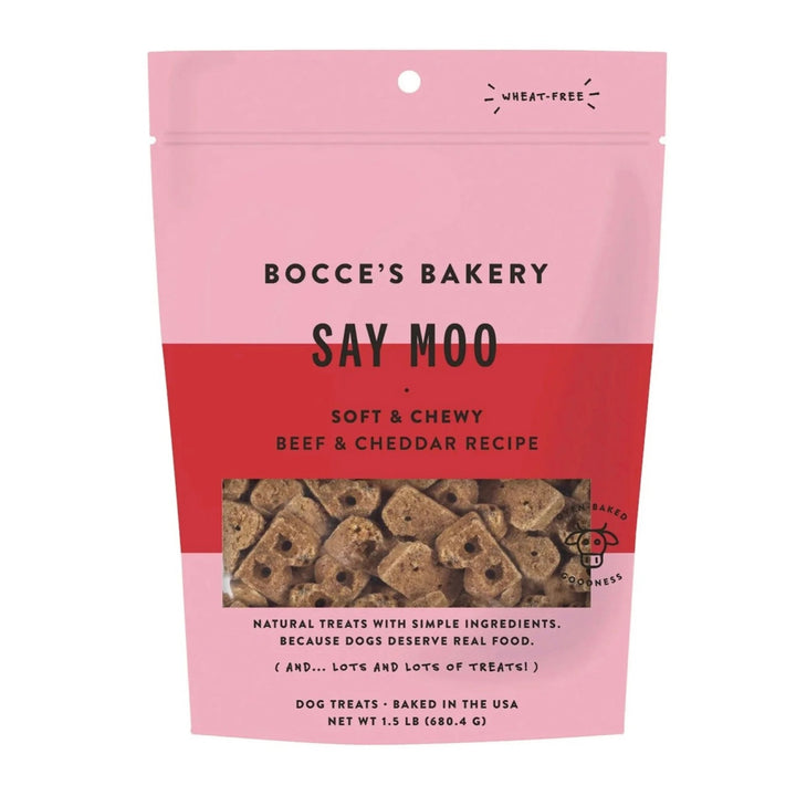 Bocce's Bakery Say Moo Beef & Cheddar Dog Treats - 24oz