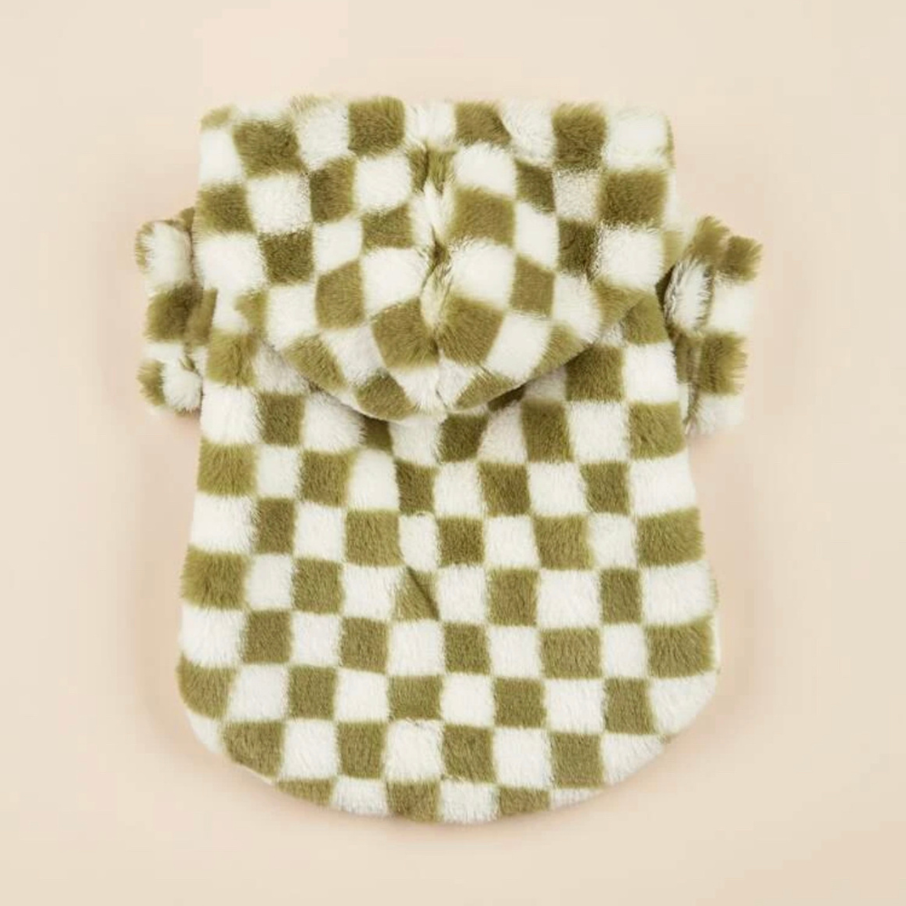 Green Checkered Hoodie